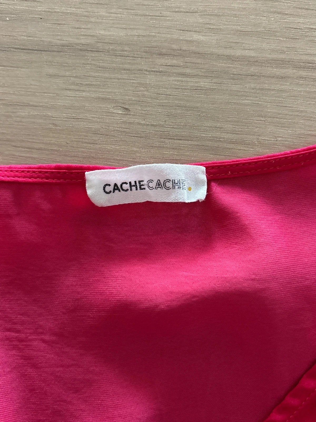 Fuchsia pink short-sleeved T-shirt / blouse Cache Cache size M / 38 – photo 4